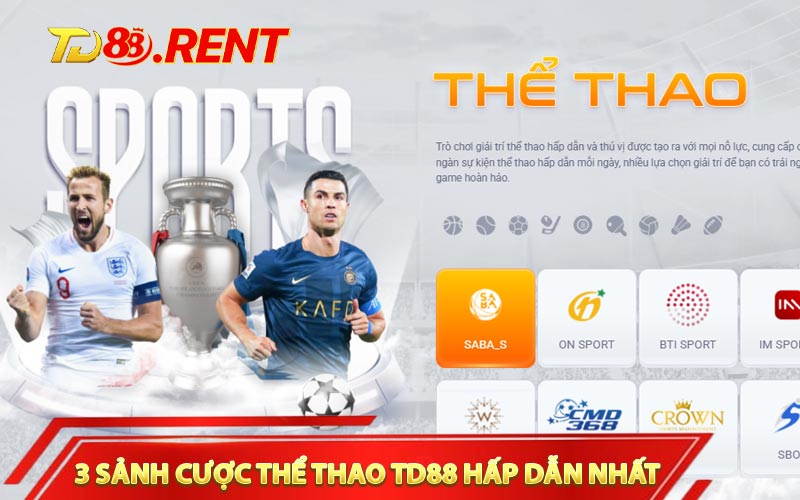 3 Sảnh cược thể thao TD88 hấp dẫn nhất